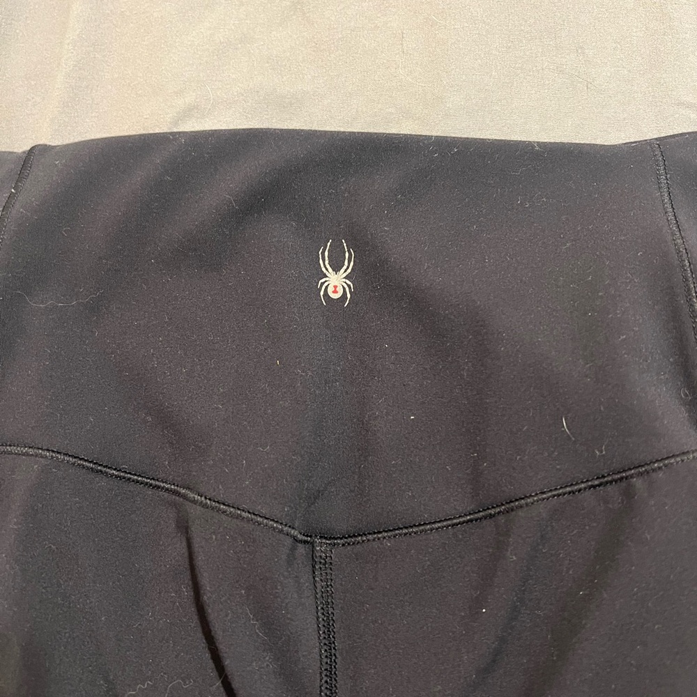 Black Leggings with Spider Logo